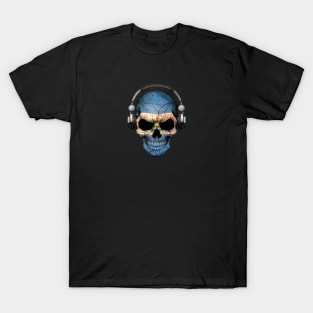 Dark Skull Deejay with El Salvador Flag T-Shirt